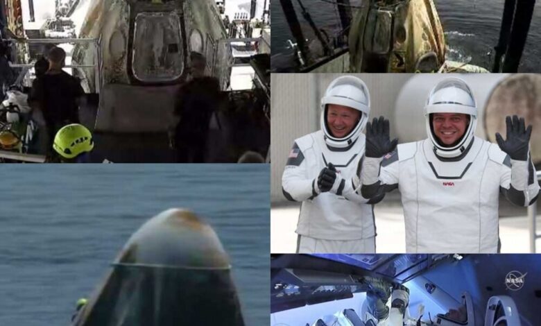 عودة رائدي فضاء من محطة الفضاء الدولية في مركبة “كرو دراغون” من “سبايس إكس”