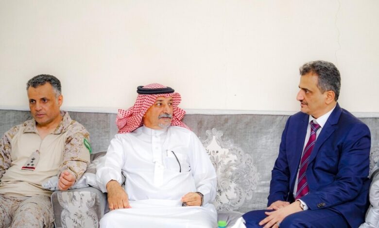 المحافظ لملس يلتقي قائد قوات التحالف العربي بالعاصمة عدن
