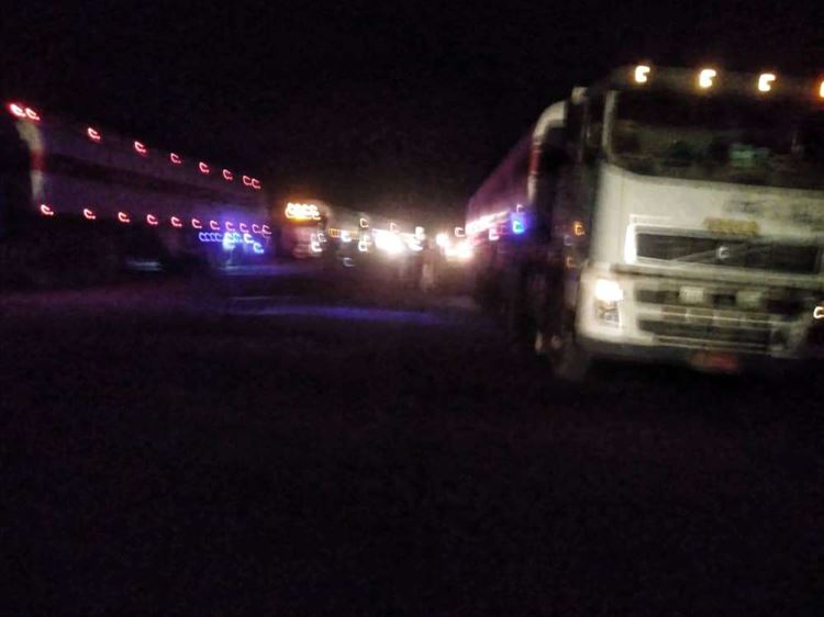 احتجاز ناقلات الوقود الخاصة بمحطة بترومسيلة في أبين