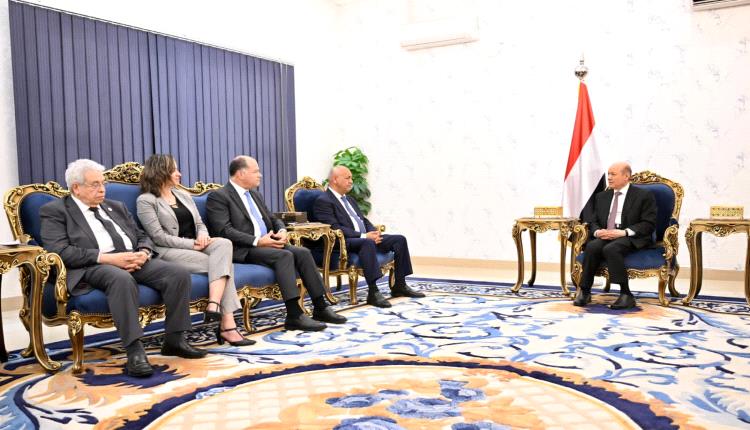 رئيس مجلس القيادة يستقبل وفدا برلمانيا واعلاميا مصريا