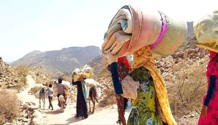 نزوح 21 أسرة يمنية خلال أسبوع 
