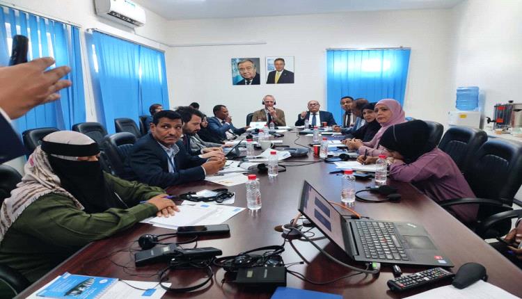 برئاسة الوزير الأغبري اجتماع لاعضاء مجلس مشروع تعزيز المرونة المؤسسية والاقتصادية في اليمن. 