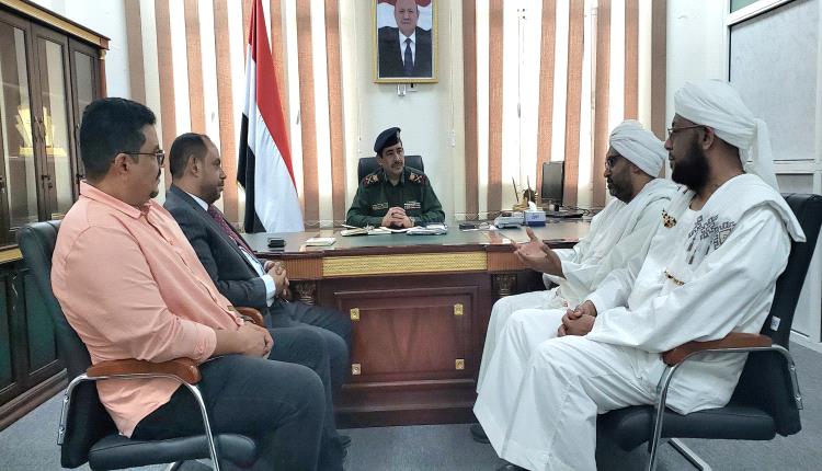 وزير الداخلية يناقش اوضاع الجالية السودانية في اليمن