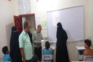مدير تربية لحج يطلع على سير الاختبارات في مدرسة المجد الأهلية