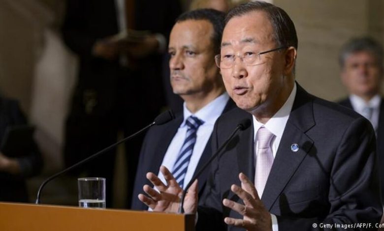بان كي مون يريد تكثيف وساطة الأمم المتحدة في اليمن
