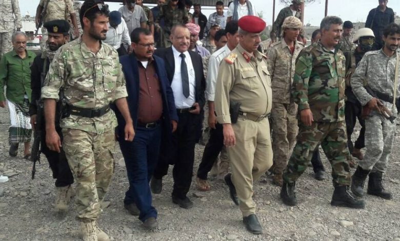 افتتاح معسكر قوات الحزام الأمني قطاع المسيمير بحضور قيادات المحافظة