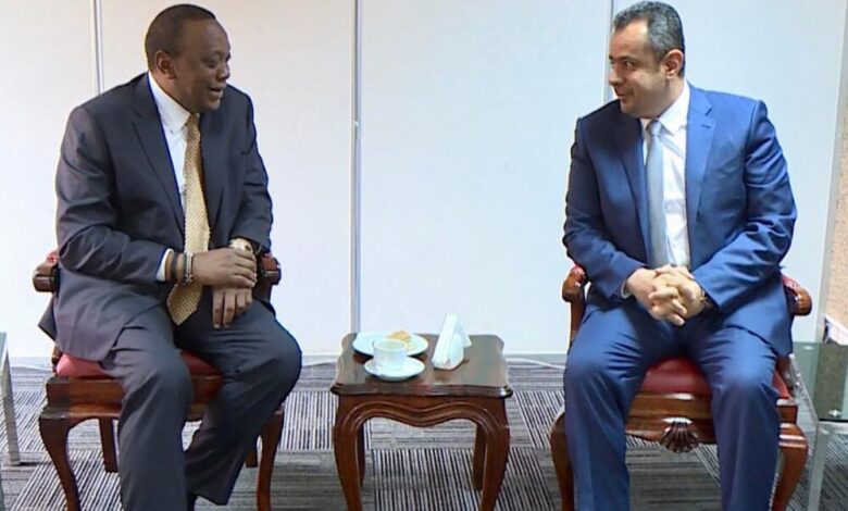 الرئيس الكيني يستقبل رئيس الوزراء اليمني