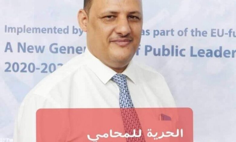سخط واستنكار شعبي واسع ازاء قيام مليشيا الحوثي بإعتقال المحامي عبدالله شداد