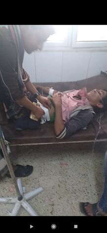 وصول عشرات  الجرحى من جبهة حيفان ومستشفى طور الباحة يعلن حالة استنفار طبي