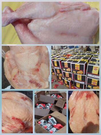 هيئة المواصفات ترفض كميات كبيرة من الدجاج المجمد في العاصمة عدن ومنتجات اخرى مخالفة في المهرة وحضرموت