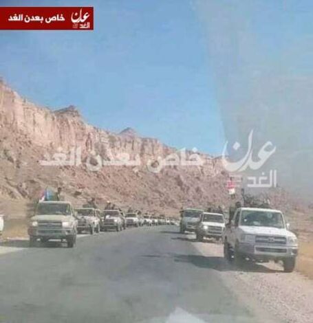 وصول قوات تابعة للواء هيثم قاسم طاهر الى حريب بمأرب
