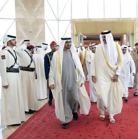 محمد بن زايد يصل قطر في زيارة رسمية