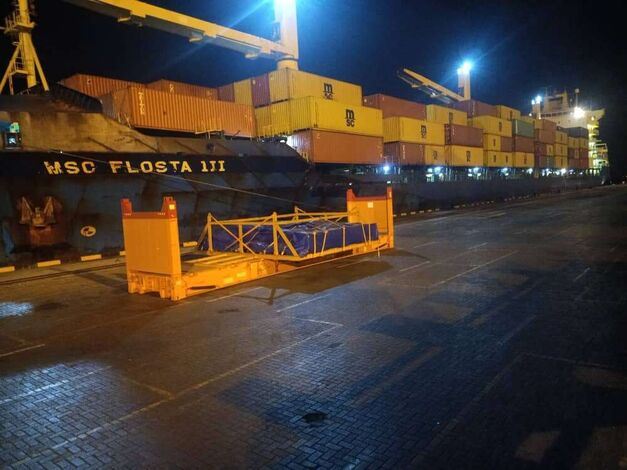 وصول السفينة MSC FLOSTA التابعة للخط الملاحي MSC إلى محطة ميناء عدن للحاويات