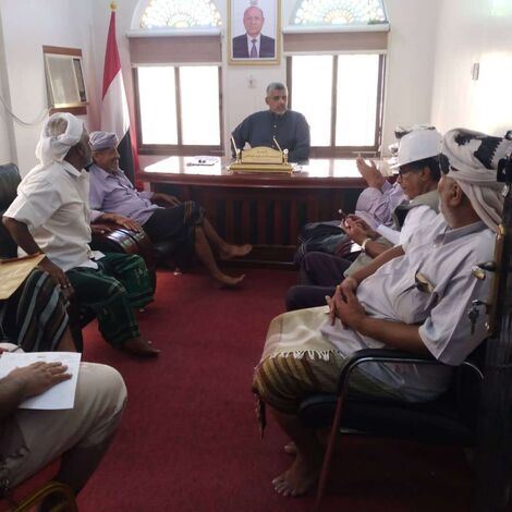 مدير عام مديرية مودية يلتقي برئيس لجنة الشئون الاجتماعية للمجلس المحلي محافظة أبين
