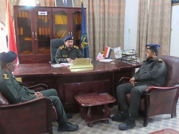 مدير عام شرطة محافظة مأرب العميد حُميد يستقبل مدير عام مكافحة المخدرات بوزارة الداخلية