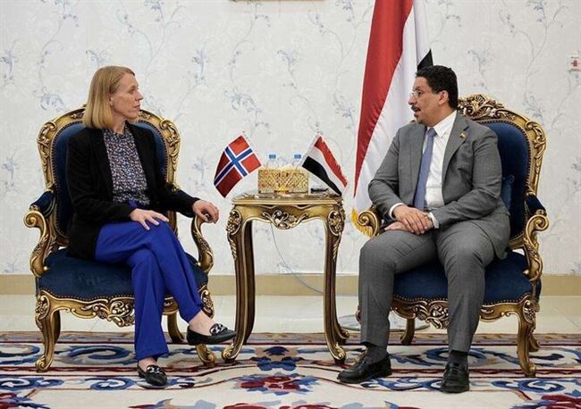 بن مبارك يلتقي وزيرة خارجية النرويج في عدن